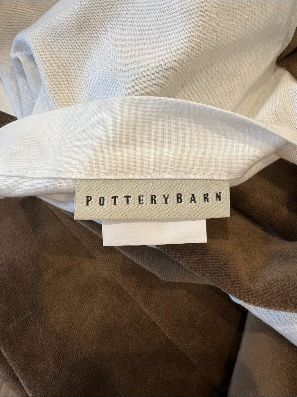 ONE Pottery Barn Velvet Twill Curtain Panel Cappuccino Brown 50